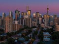 Regina Saskatchewan skyline at dusk image Royalty Free Stock Photo