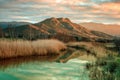 Reginu river arriving at Losari beach in Corsica Royalty Free Stock Photo