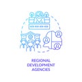 Regional development agencies concept icon