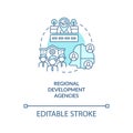 Regional development agencies concept icon Royalty Free Stock Photo