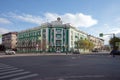 Regional Hospital for War Veterans located at the corner of Prospect Mira and Gorky Street, in the Central District