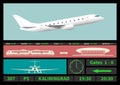 Regional jet and information display systems of airport.