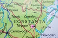 Regional map detail of Constanta Romania district.. Royalty Free Stock Photo