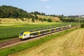 Regional train from bwegt operated by GoAhead in Uhingen, Germany Royalty Free Stock Photo