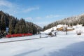 Regional train of Deutsche Bahn DB Bombardier Transportation RegioSwinger in Bavaria Oberstaufen, Germany