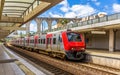 Regional train in Lisbon Royalty Free Stock Photo
