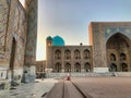 Registan square ensemble in Samarkand Royalty Free Stock Photo