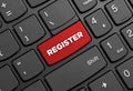 Register button on keyboard