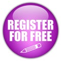 Register free button Royalty Free Stock Photo