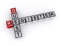 Register guest word block on white Royalty Free Stock Photo