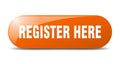 register here button. register here sign. key. push button. Royalty Free Stock Photo