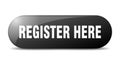 register here button. register here sign. key. push button. Royalty Free Stock Photo