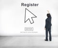 Register Member Homepage Browsing Digital Concept Royalty Free Stock Photo
