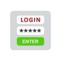 Register page design. Login form account user password identity web log screen security profile privacy appinterface, user profile