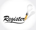 Register sign illustration design