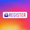 Register social media instagram sticker