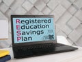 Registered Education Savings Plan RESP is shown on the photo using the text
