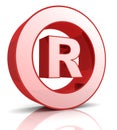 Registered mark 3d illustration isolated