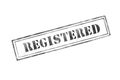 `REGISTERED` rubber stamp over a white background Royalty Free Stock Photo