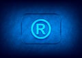 Registered symbol icon abstract digital design blue background Royalty Free Stock Photo