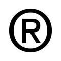 Registered symbol icon flat vector illustration design Royalty Free Stock Photo