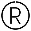 Registered trade mark symbol. Original stencil design Royalty Free Stock Photo