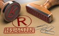 Registered Trademark Concept. Rubber Stamp