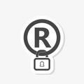 Registered Trademark concept with padlock sticker