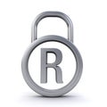 Registered trademark padlock