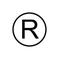Registered Trademark sign. Royalty Free Stock Photo