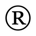 Registered trademark symbol isolated on white