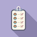 Registration member clipboard icon flat vector. Data code device