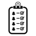 Registration member clipboard icon simple vector. Data code device