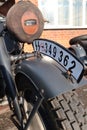 Registration number on a German SS motorcycle & sidecar.