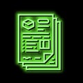 registry land neon glow icon illustration