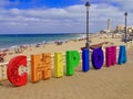 Regla beach from Chipiona Cadiz Spain Royalty Free Stock Photo