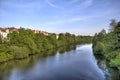 Regnitz river in Bamberg, Germany Royalty Free Stock Photo