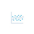 Regression analysis graph icon