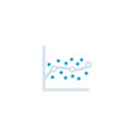 Regression analysis graph icon