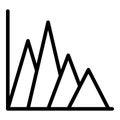 Regression analysis icon, outline style