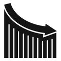 Regression analysis icon, simple style