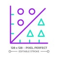 Regression analysis two color line icon