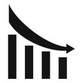 Regression bank icon, simple style