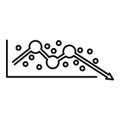 Regression data icon, outline style