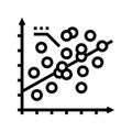 regression graph machine learning line icon vector illustration