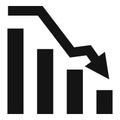 Regression price icon, simple style