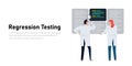 Regression testing to ensure that previously developed and tested software still performs after a change