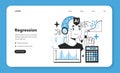 Regression web banner or landing page. Artificial neural network Royalty Free Stock Photo