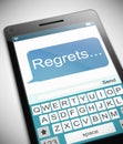 Regrets message concept. Royalty Free Stock Photo