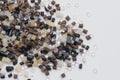 Regrind and Virgin polymer resin Royalty Free Stock Photo
